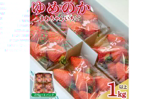 【 先行予約 】 いちご ゆめのか 1kg以上 (270g×4パック) 苺 ストロベリー 果物 フルーツ デザート スイーツ おやつ お菓子 洋菓子 和菓子 ケーキ ゼリー ジュース ジャム アイス シャーベット スムージー ヨーグルト クレープ タルト チョコ 大福 フルーツサンド ギフト プレゼント 贈答 お取り寄せ グルメ 冷蔵 送料無料 阿波市 徳島県 佐藤農園