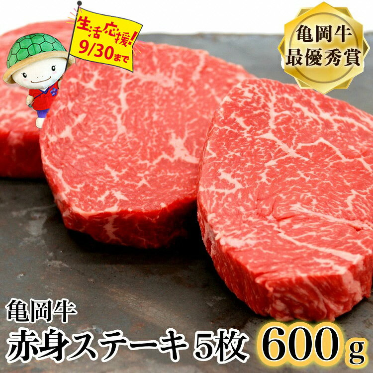 【ふるさと納税】【訳あり・生活応援】黒毛和牛 亀岡牛 赤身ステーキ 120g×5枚(計600g)京都 いづつ屋 赤身 冷凍≪訳あり 肉 和牛 牛肉 希少 丹波産 国産 ブランド和牛 ステーキ ランプ モモ ふるさと納税ステーキ ふるさと納税牛肉≫【9/30まで 寄附額改定】