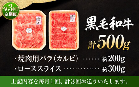 【全3回定期便】くまもと黒毛和牛「藤彩牛」2種の食べ比べ計500g 3900【株式会社フジチク】[BHAD036]