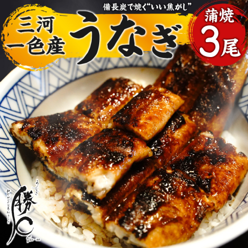【備長炭で焼く“いい焦がし”】三河一色産うなぎの蒲焼3尾 鰻 ウナギ たれ タレ 国産 備長炭 土用 丑の日 冷凍 三河一色産 H189-022