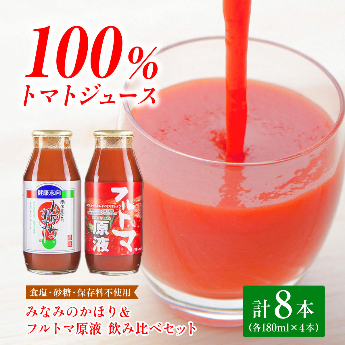 飲みくらべセット 8本 （みなみのかほり＆フルトマ原液／各 180ml）【池トマト】 [BQAG006]