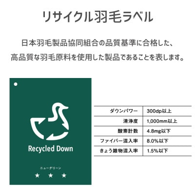 ザ・羽毛布団 リサイクルダウン クイーン 210×210cm 羽毛 掛け布団 立体キルト【1447533】