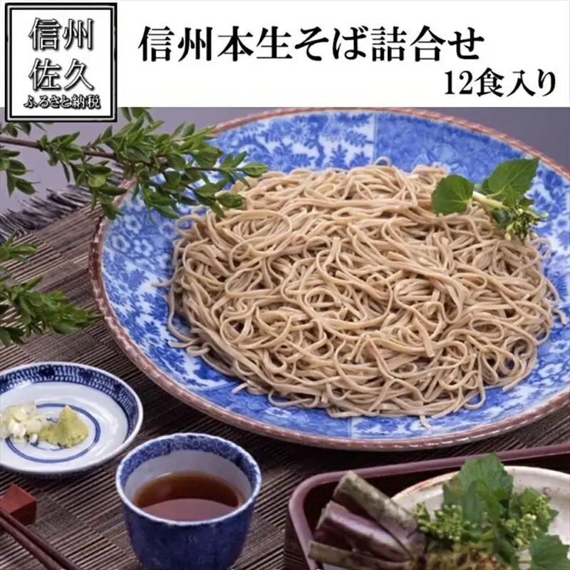  そば 本生 信州そば 12食セット・つゆ付き  (沖縄・離島は配送不可) 