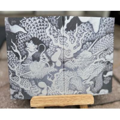 ふるさと納税 与謝野町 昇龍(紫龍)御朱印帳(龍の絵を真似て製織した御朱印帳)　薄い紫色【数量限定】