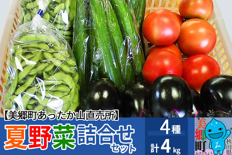 
朝採り！夏野菜詰め合わせセット 4kg (トマト きゅうり なす 枝豆)
