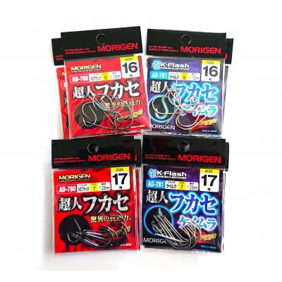 ふるさと納税 加東市 もりげん(MORIGEN)　釣針　超人フカセ　8枚セット(16号/各色2枚・17号/各色2枚)