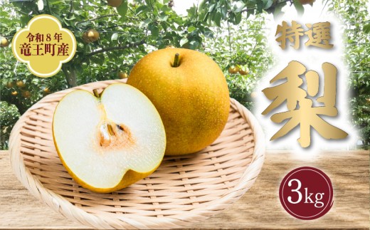 【期間限定】 令和8年産 梨  3kg 数量限定 品種 おまかせ 数量限定 なし ナシ 幸水 豊水 品種 2026年産 夏 フルーツ 果実 くだもの 竜王産 滋賀県 竜王町 送料無料 ふるさと納税