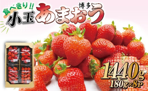 【2025年1月より順次発送】食べきりサイズ！博多あまおう８パック　約1440ｇ（2L～Lサイズ）[F2319]