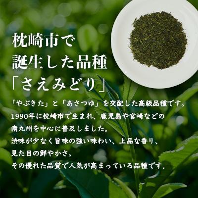 ふるさと納税 枕崎市 1番茶(新芽)のみを使用 有機煎茶【さえみどり】KAORU園 (100g×2本) A6-118 |  | 02