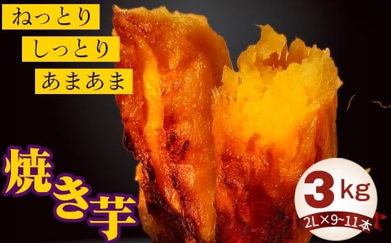 
                  焼き芋3kg ／ 紅はるか やきいも さつまいも 茨城県 No.410
                