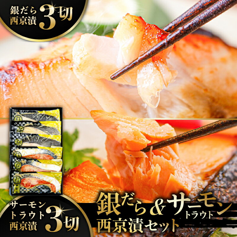 【ふるさと納税】 銀だら＆サーモントラウト西京漬セット　銀だら サーモントラウト 西京漬け 中島水産 魚 切り身 冷凍 焼き魚 ふるさと納税 豊洲 東京都 江東区