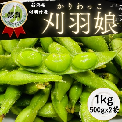 
                  新潟県刈羽村　朝採直送枝豆　刈羽娘1kg(500g×2パック)【1717157】
                