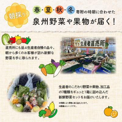 ふるさと納税 泉佐野市 【毎月定期便】旬の泉州野菜 定期便 15種類以上 詰め合わせ 全12回 099Z189 |  | 01