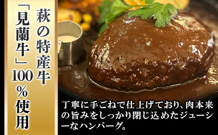 ハンバーグ セット 金 5食 道の駅 萩往還 人気レストラン 玄のハンバーグセット 見蘭牛 牛肉 デミグラスハンバーグ｜HG000597