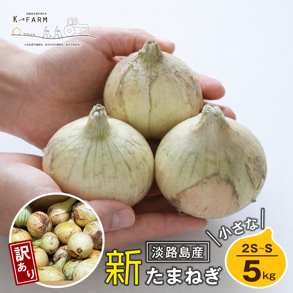 【訳あり】【新玉ねぎ】小さな淡路島たまねぎ 2S～Sサイズ 