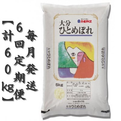 【毎月定期便】大分のお米　大分県産ひとめぼれ5kg×2(日出町)全6回