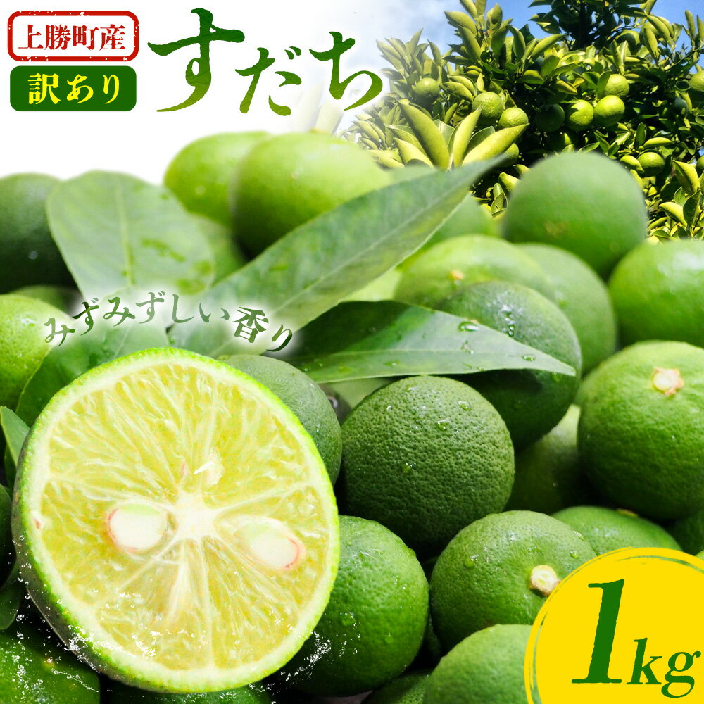 【ふるさと納税】＜先行予約＞ 上勝町産 訳あり すだち 1kg みつるファーム 《9月下旬-11月上旬頃出荷》徳島県 上勝町 ご家庭用 すだち 柑橘 焼き物 お吸い物 刺身 送料無料