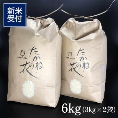 ふるさと納税 村上市 【新米・令和8年産】新潟県村上市岩船産　棚田米コシヒカリ「たかねの花」精米6kg(3kg×2袋)8N