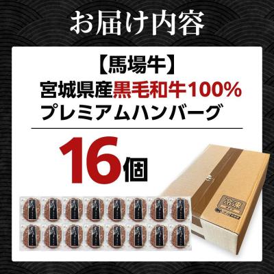 ふるさと納税 角田市 【馬場牛】宮城県産黒毛和牛100% プレミアムハンバーグ 16個セット 牛肉100% |  | 01