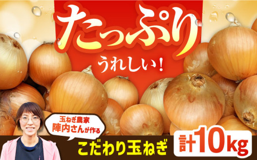 【先行予約】農家直送！玉葱農家のこだわり玉ねぎ 約10kg【玉葱農家 陣内ちひろ】玉葱 タマネギ たまねぎ 九州 佐賀県 白石町 [IAO001]