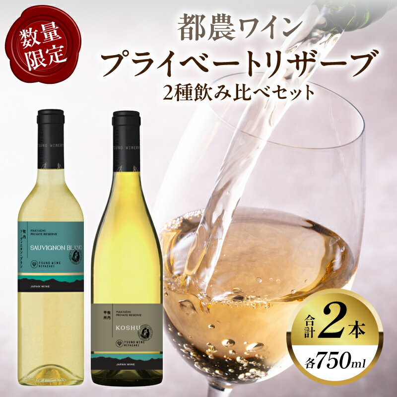 【ふるさと納税】≪年末年始限定≫ プライベートリザーブ 2種 飲み比べ セット 合計2本 酒 飲料 アルコール 国産 都農ワイン ワイン わいん おすすめ 家飲み 晩酌 パーティー ご褒美 記念日 お祝い 魚料理 和食 ギフト 贈答 贈り物 プレゼント 常温 宮崎県 都農町 送料無料