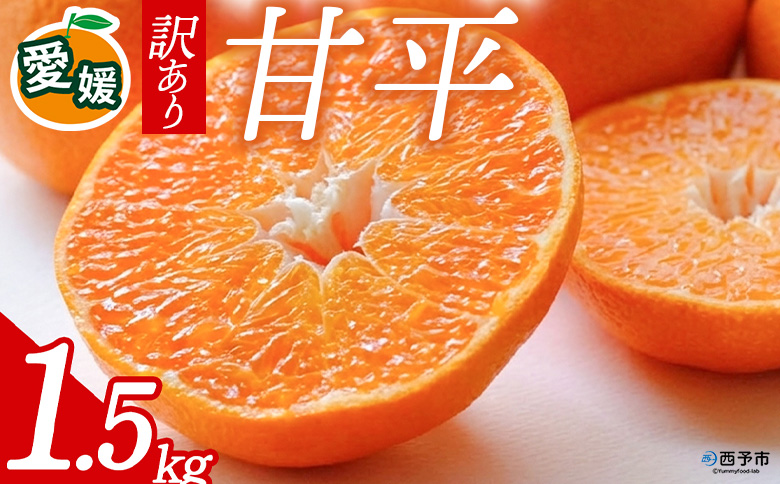 先行予約＜訳あり 甘平 愛媛限定高級柑橘 合計約1.5kg＞ 『2027年1月以降順次出荷予定』ミヤモトオレンジガーデン 愛媛県 西予市
