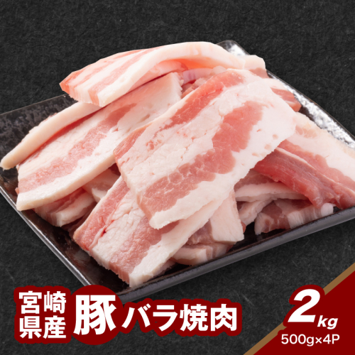 宮崎県産豚バラ焼肉 2kg_K16_0187_1