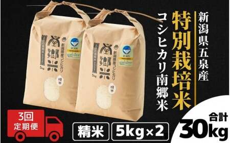 【令和6年産新米】〈3回定期便〉特別栽培米コシヒカリ100％「南郷米」精米 10kg（5kg×2袋）［2024年9月中旬以降順次発送］ 有限会社ファームみなみの郷