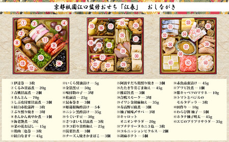 【京都祇園・江口】監修おせち 江春 約4～5人前｜京おせち 本格 料亭 人気