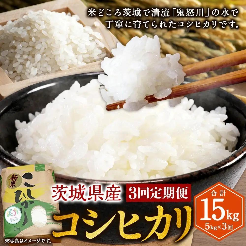 【3ヶ月定期便】令和8年産コシヒカリ 5kg×3回 合計15kg | 米 茨城県産 守谷市