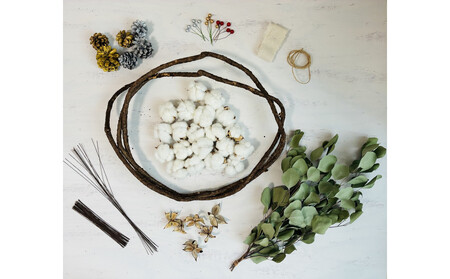 コットンボールのリースキット1