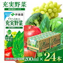 【ふるさと納税】選べる【定期便】充実野菜緑の野菜ミックス200ml×24本 紙パック 伊藤園 | ふるさと納税 飲料 飲み物 ドリンク 野菜 葉野菜 長野県 栄養豊富 長野県 松本市