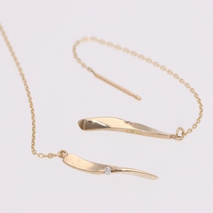 AQ-265　LB-21　KeriA K10　ラボグロウン　ダイヤモンド　ピアス　アクセサリー　ジュエリー　プレゼント　アメリカン　チェーン