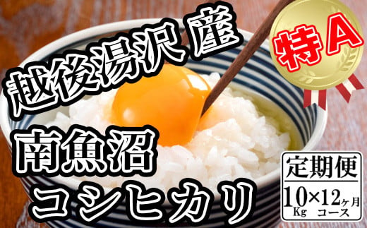 
令和6年産 【精米10㎏/12回定期便】「越後湯沢産」【湯沢産コシヒカリ】
