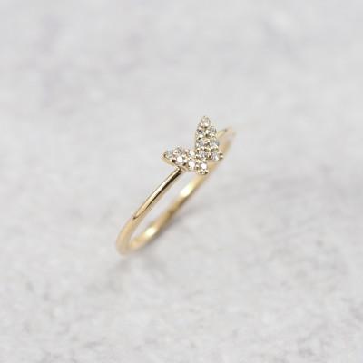 ふるさと納税 山梨県 【山梨県】【ジュエリー】K10 Papillon/パピヨン リング 3号 |  | 01