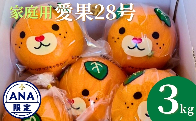 愛果28号 3㎏ みきゃんいっぱいボックス ご家庭用 サイズミックス バラ詰め みかん 柑橘 愛媛 【12月から順次発送予定】 先行予約 数量限定 人気 伊予侍ファーム 伊予市｜B460