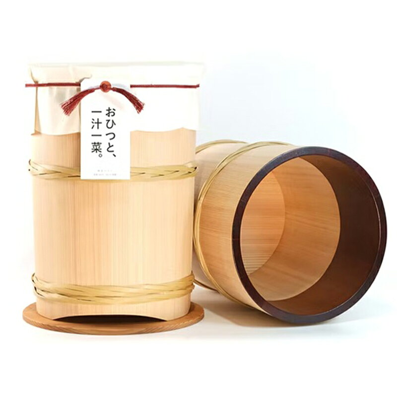 【ふるさと納税】みそ櫃（味噌仕込み用木桶）出来高6kg用 キッチン用品 調味料入れ 保存容器 ご飯 みそ 木製 杉 かわいい おしゃれ おひつ 木のぬくもり 丁寧な暮らし キッチンツール