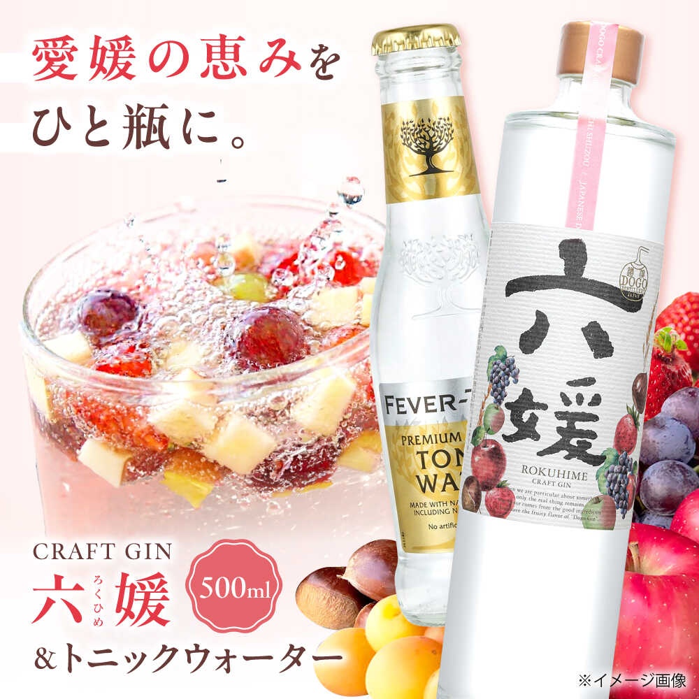 【ふるさと納税】クラフトジン 道後ジン 六媛 500ml×1本・トニック 200ml×2本 セット / 酒 お酒 炭酸 炭酸水 トニック クラフトジン ジントニック セット 飲み比べ スピリッツ プレゼント ギフト お祝い 人気 おすすめ / 愛媛県砥部町/水口酒造株式会社[BJAI002]
