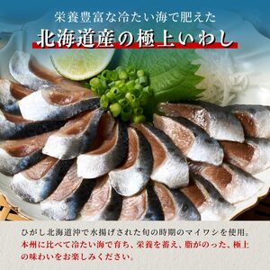 北海道産「刺身いわし」【20枚×4パック(40尾分)】_K010-1520
