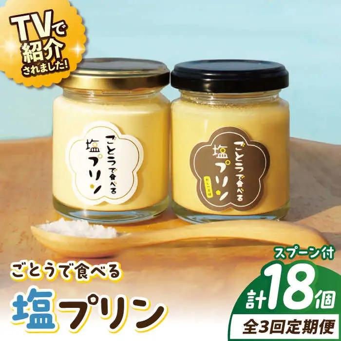 【全3回定期便】ごとうで食べる塩プリン6個 椿スプーン付き[RBA048] プリン スイーツ 塩 定期便 プリン スイーツ 塩 定期便 プリン スイーツ 塩 定期便 プリン スイーツ 塩 定期便九州 長崎