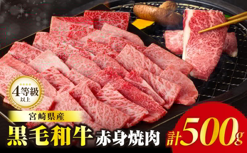 
            【選べる発送月】≪肉質等級4等級以上≫黒毛和牛赤身焼肉(計500g) 肉 牛 牛肉 国産_T030-0921
          