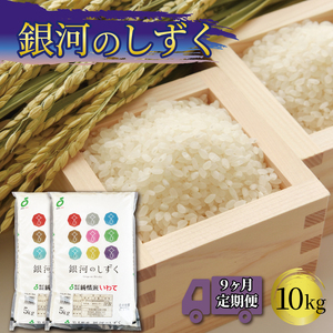 9ヶ月 定期便 米 10kg 銀河のしずく 白米 お米 1等米 精米 ご飯 朝食 昼食 夕食 国産 岩手県 大船渡市