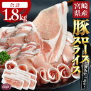 【ふるさと納税】＜宮崎県産豚ローススライス 合計1.8kg（300g×6）＞※入金確認後、翌月末迄に順次出荷します。豚肉 やわらか しゃぶしゃぶ 豚丼 生姜焼き 食べて応援 無くなり次第終了 国産 送料無料 宮崎県 国富町 0404_ty【冷凍】