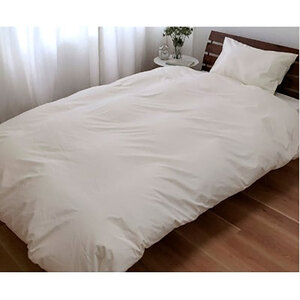 ＜クィーン＞自然のままのピュアコットン掛ふとんカバー(210×210cm)キナリ　PUC-Q