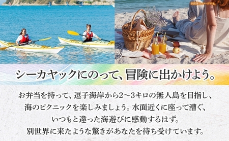 【逗子海岸・エバーリゾート 】シーカヤック 1DAY ピクニック体験 1名様 ランチ付き ピクニック 体験 海 カヤック ガイド ランチ 無人島 波 水着 ウエットスーツ 逗子海岸 エバーリゾート 神