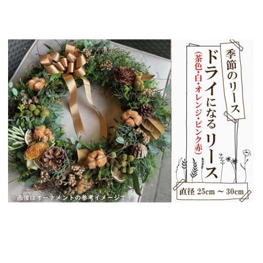 DR-4　季節のリース　ドライになるリース　直径25～30cm
