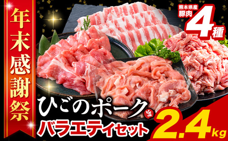 豚肉 ひごのポーク バラエティセット 2.4kg 《2月出荷》 豚肉 