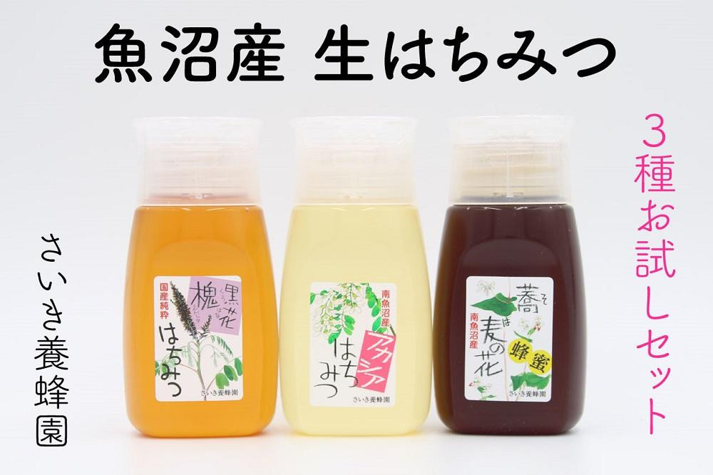 
さいき養蜂園　天然ピュアはちみつお試しセット　３００g×３種
