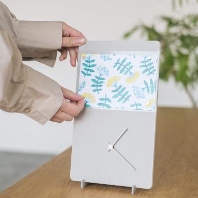 ふるさと納税 別府市 copaco - 画像やポストカードを貼って楽しむ紙製の置き時計【グレー】 |  | 03