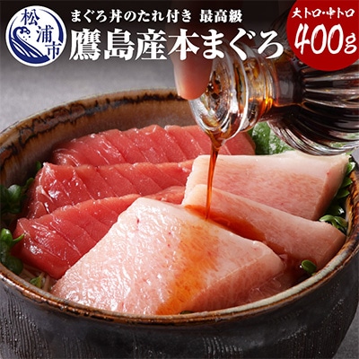 鷹島産本まぐろ　大中合わせて400g　まぐろ丼のタレ付き【配送不可地域：離島】【1232334】